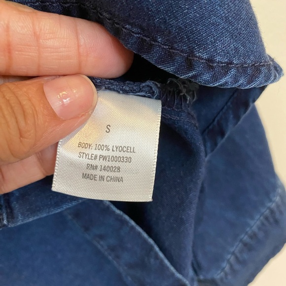 Harper Women’s Blue Western Embroidered Denim Button-Up Shirt - Picture 7 of 14